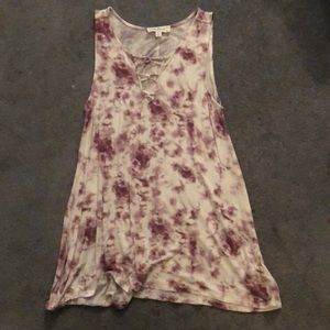 Size small pink and white tank top